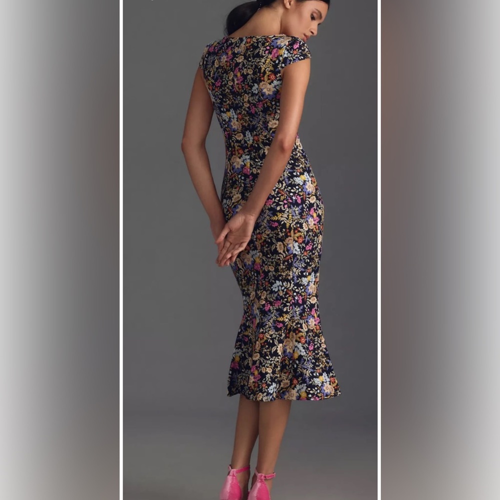 NWT Anthropologie Cecily Fit & Flare Floral Sweetheart Dress XL - Picture 4 of 8